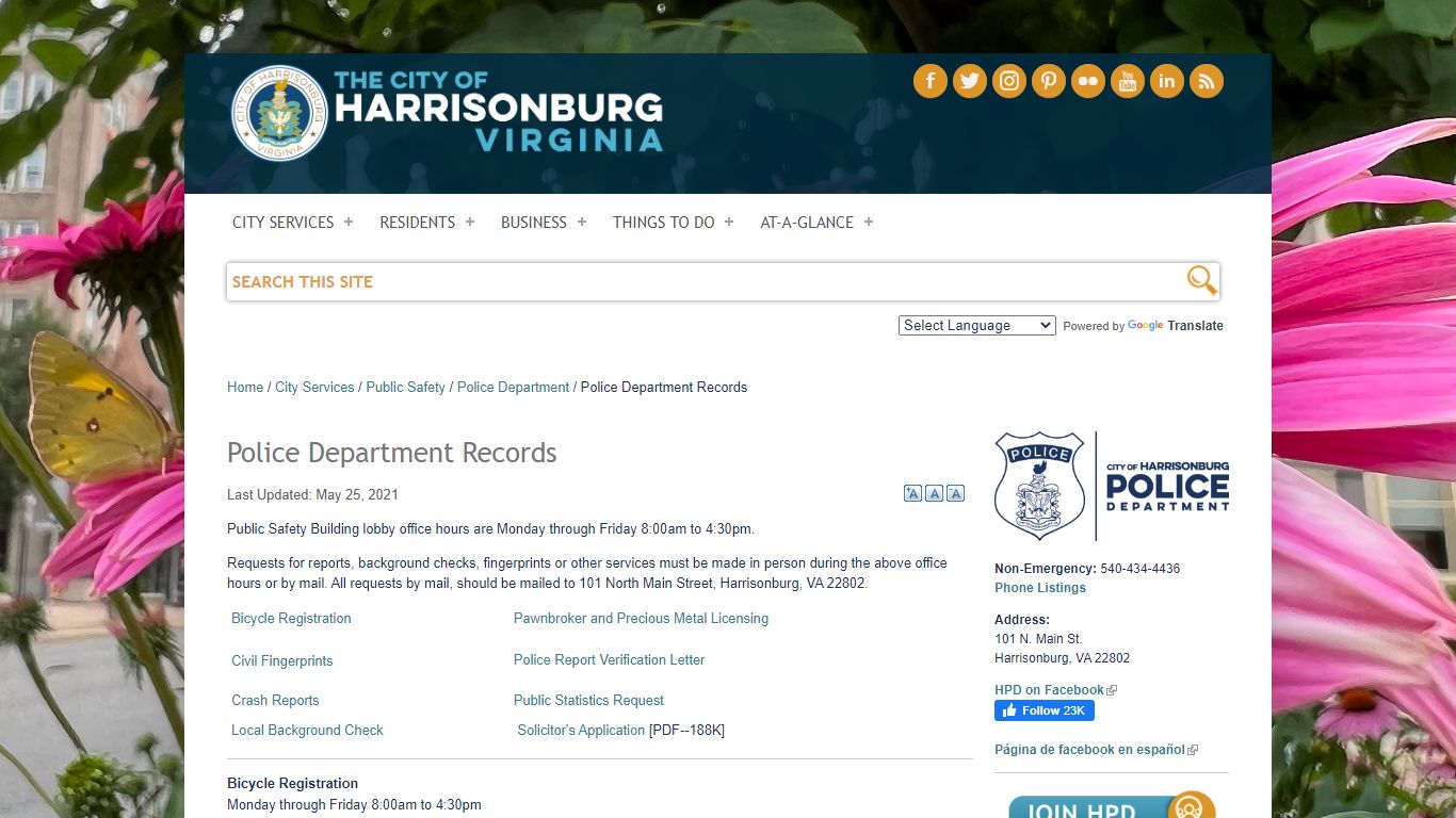 Police Department Records | City of Harrisonburg, VA